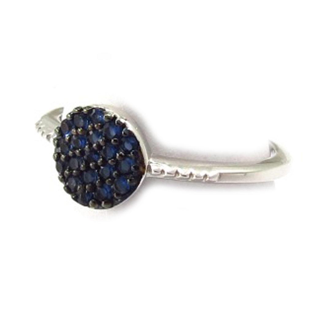 Silver Ring 'Goddess' Silver Blue (rhodium) - 7 Mm