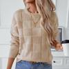 Women's Sweater Autumn and Winter New Casual Long Sleeved Knitted Sweater Loose Round Neck Sweater