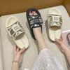 2025 New Thick-bottomed Cool Slippers Women's Summer Wear Fashion Internet Celebrity High Sense Versatile Velcro Slippers Women Trend