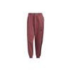 Knit Warm-Up Pants With Embroidered Logo And Cuffed Ankles Men Bottoms Burgundy HN8963