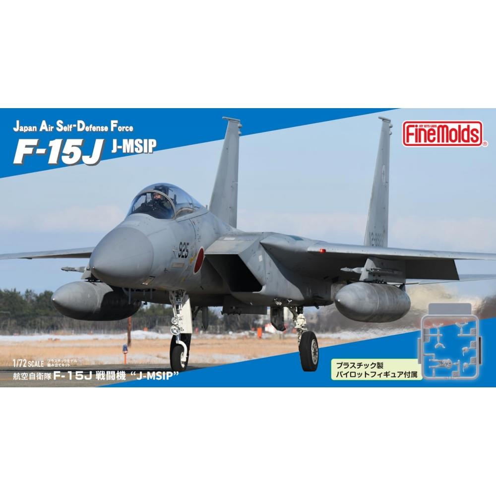 FineMolds 172 Jet Aircraft Series Air Self-Defense Force F-15J Fighter J-MSIP (with Pilot) Plastic Model FF02