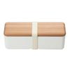 Miyoshi Seisakusho Wooden Lid Lunch Box White Slim L 0601-0036