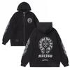 832 CHROME HEARTS 2025 Autumn and Winter New Plus Size Classic Style Logo Zipper Hooded Sweatshirt, Suitable for Couples To Wear