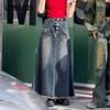 High-waisted Denim Skirt Half-body Skirt for Women Spring and Summer Vintage A-line Skirt Plus Size Long Skirt