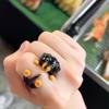 Zinc Zinc Alloy Cartoon Dachshund Ring Dripping Oil Funny Finger Buckle Unique Elephant Ring Women