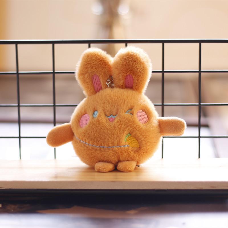Cute Little Rabbit Pendant Doll Plush Toy Mini Doll Schoolbag Hanging Decoration Keychain Claw Machine Doll