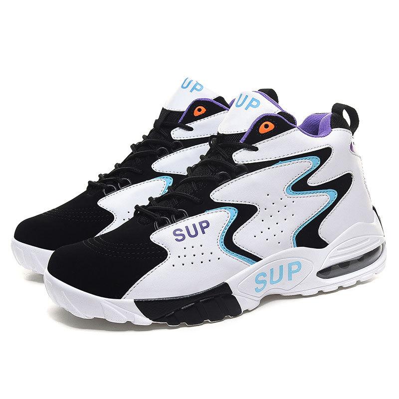 Men's Shoes Autumn and Winter New High-top Sports Shoes Men's Thick-soled Breathable Running Trendy Shoes Student Couple Basketball Casual Sneakers