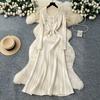 Autumn Winter Women V-neck Full Sleeve Knitted Sweater Party Long Maxi Mermaid Dresses