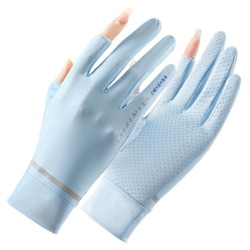 Summer New Women's Light and Icy Breathable Sunscreen Gloves, Riding, Driving, Outdoor Sports Can Be Thin