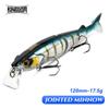Kingdom Multi Jointed Fishing Lures 120mm Floating Surface Hard Baits Minnow Swimbait Wobblers Soft T-tail Lure