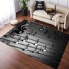 3D Music Notes Rug - Lightweight Non-Slip Washable Mat for Music Studio, Living Room & Bedroom, Soundwave Decor