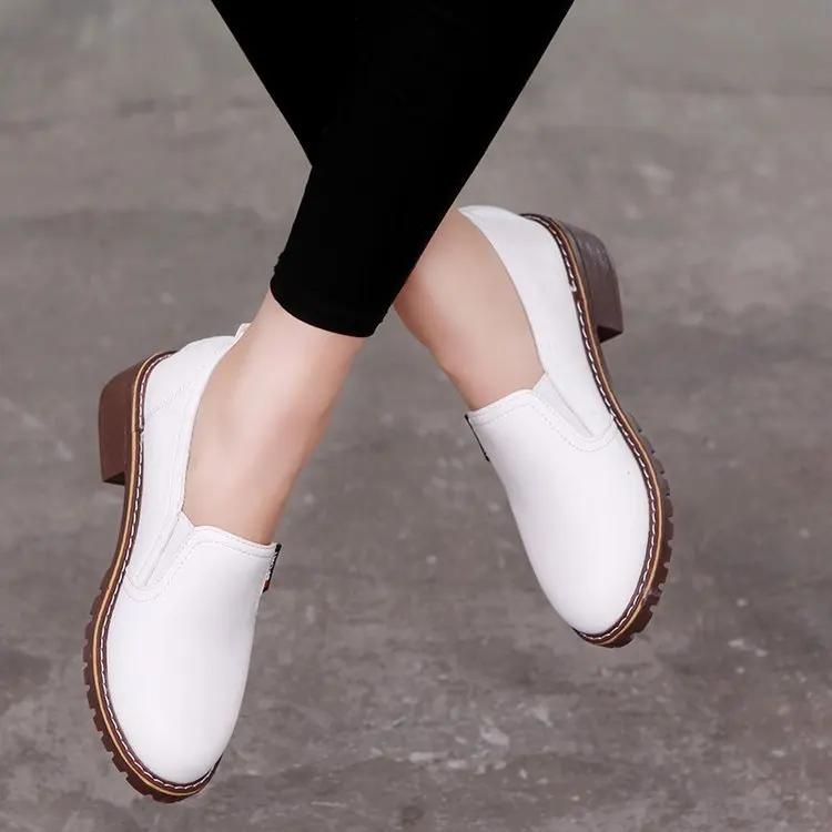 Fashion Women Flat Lace-Up Oxford Shoes Soft Leather Sneakers Low Medium Pumps Slip On Loafers Summer Footwear for Woman 2024