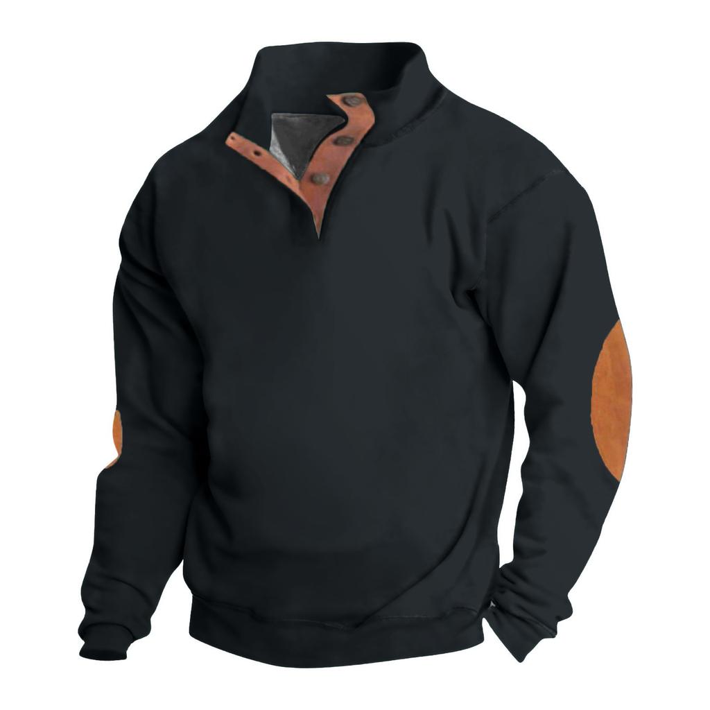 Spring And Autumn Men's Standing Collar Sweatshirt Is Outdoor Casual Sweaters Tops