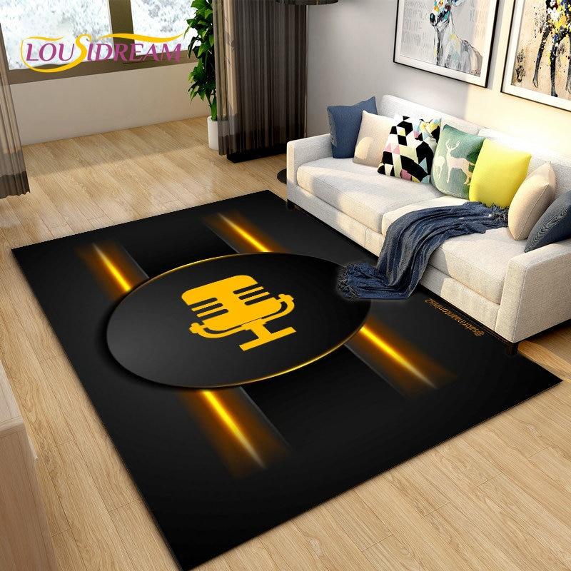3D Creative Music Cartoon Area Rug Large,Carpet Rug for Living Room Bedroom Sofa Doormat Decoration,kids Play Non-slip Floor Mat