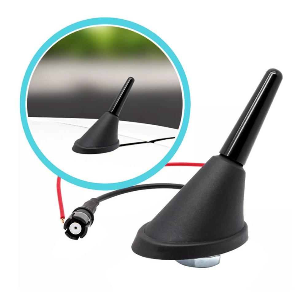 Universal Car 3cm Short Rod Roof Antenna + Antenna Base With Adapter Screw Black