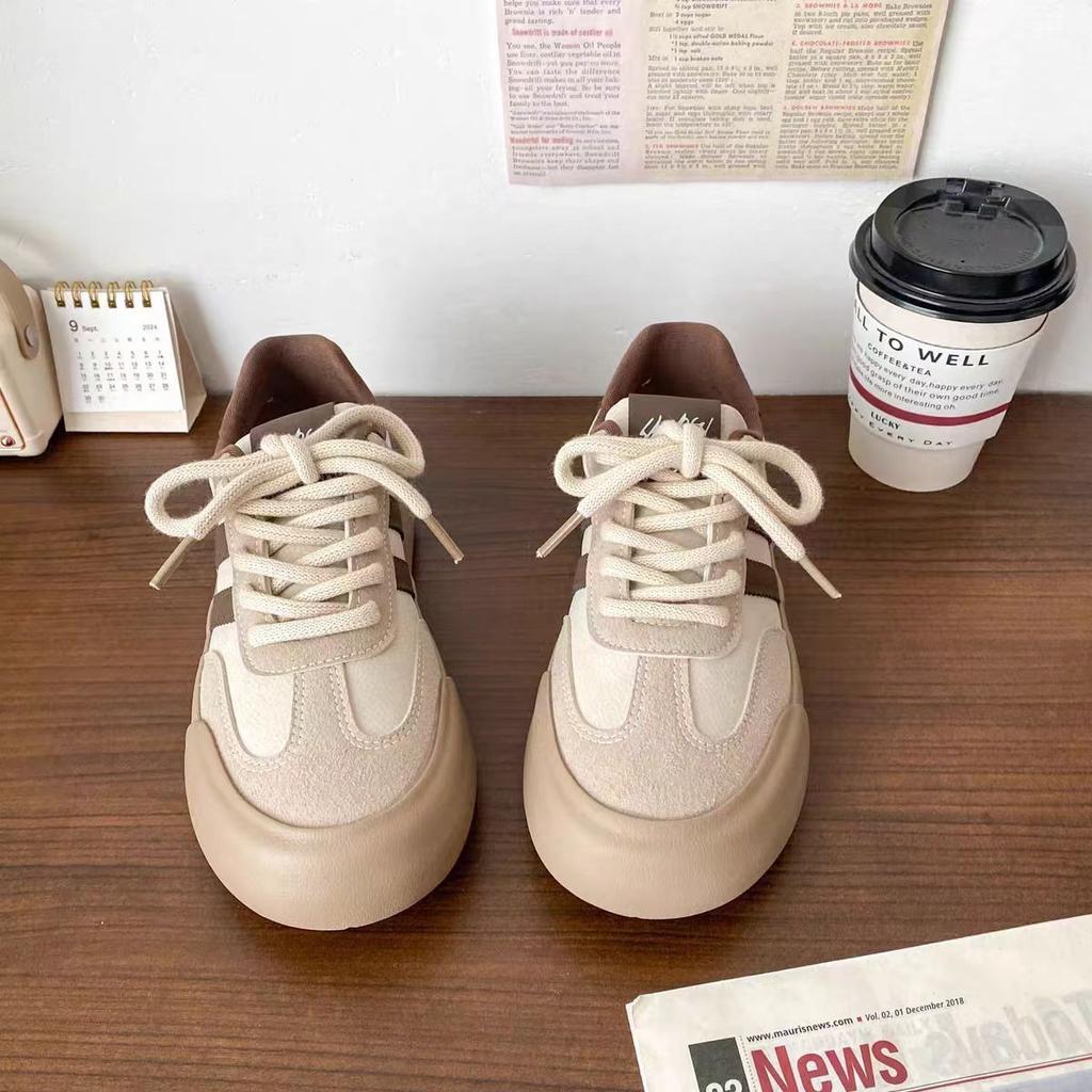 Platform-soled German Training Shoes Women's 2025 Autumn New Retro Versatile, Lightweight and Breathable Niche Height-increasing Sports and Leisure