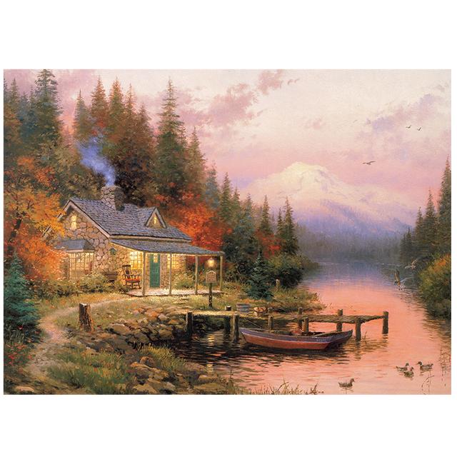 Europe Retro Landscape Christmas Snow Scene Canvas Painting Prints Paris London Posters Print for Living Room Home Decor No Frame