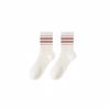 Mid-calf Pure Cotton Anti-odor Spring and Summer Socks for Junior High School Students, Long Calf Sports Running Yoga Socks with Shark Pants