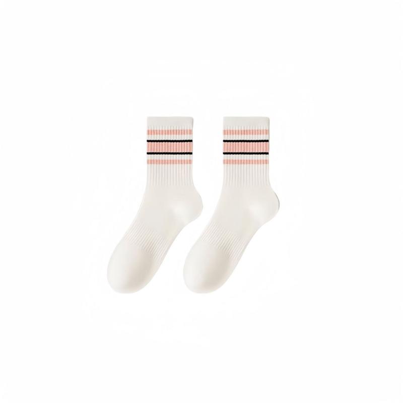 Mid-calf Pure Cotton Anti-odor Spring and Summer Socks for Junior High School Students, Long Calf Sports Running Yoga Socks with Shark Pants