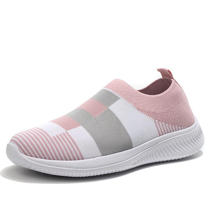 2025 New Fashion Sneakers For Women Casual Shoes Solid Color Trainers Women Sneakers Slip On Sock Ladies Flat Shoes Shoes Women