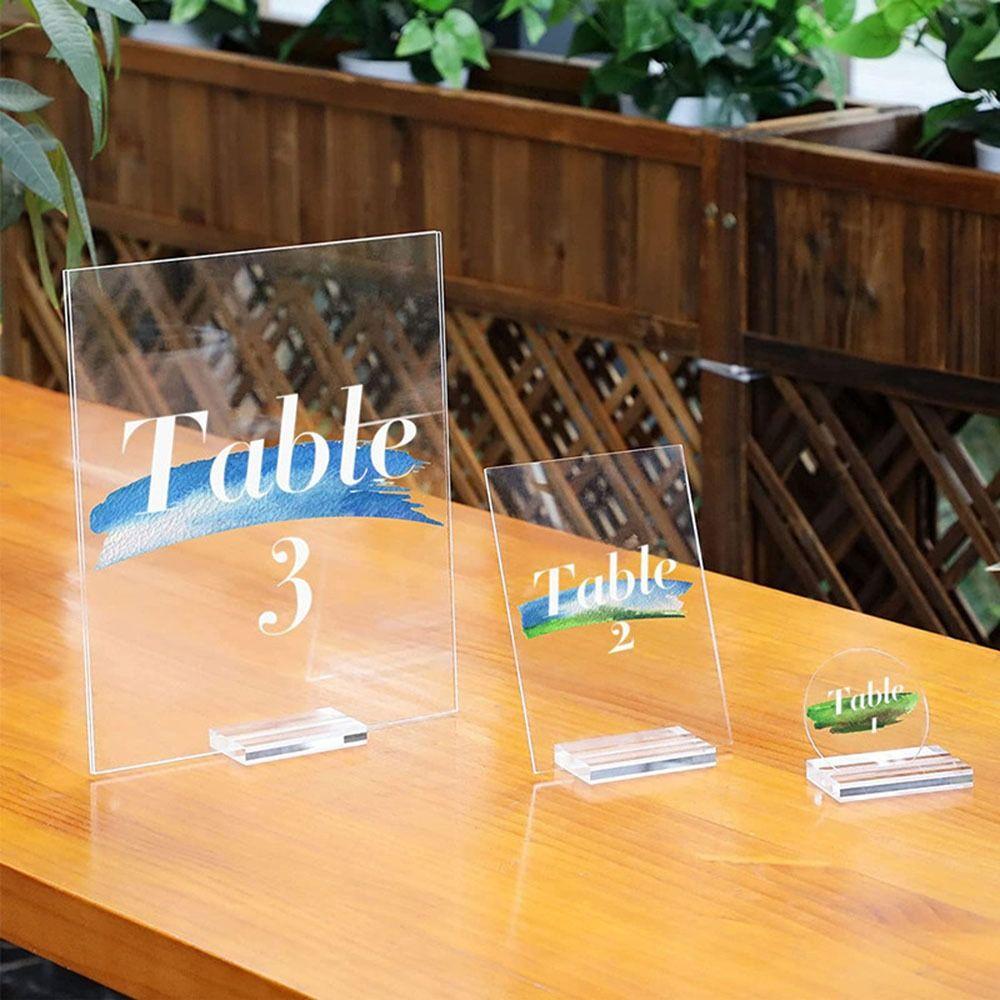 Display Stand Wedding Supplies Place Card Table Numbers Holder Clamps Stand Acrylic Sign Holder