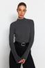 Women's Elegance Style Sweater Mink High Collar Knitwear Sweater