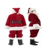 Рождественский нарядный костюм для выпускного вечера, сценический костюм для взрослых, флисовый костюм Санта-Клауса из одиннадцати предметов