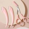 Comb Eyebrow Clipper, Curved Eyebrow Knife, Eyebrow Clipper Set, a Simple Beauty Tool Convenient for Beginners To Use