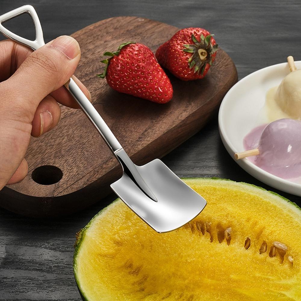 Watermelon Spoon Pure Titanium Tableware Stainless Steel Retro Shovel Dessert Spoon Coffee Spoon