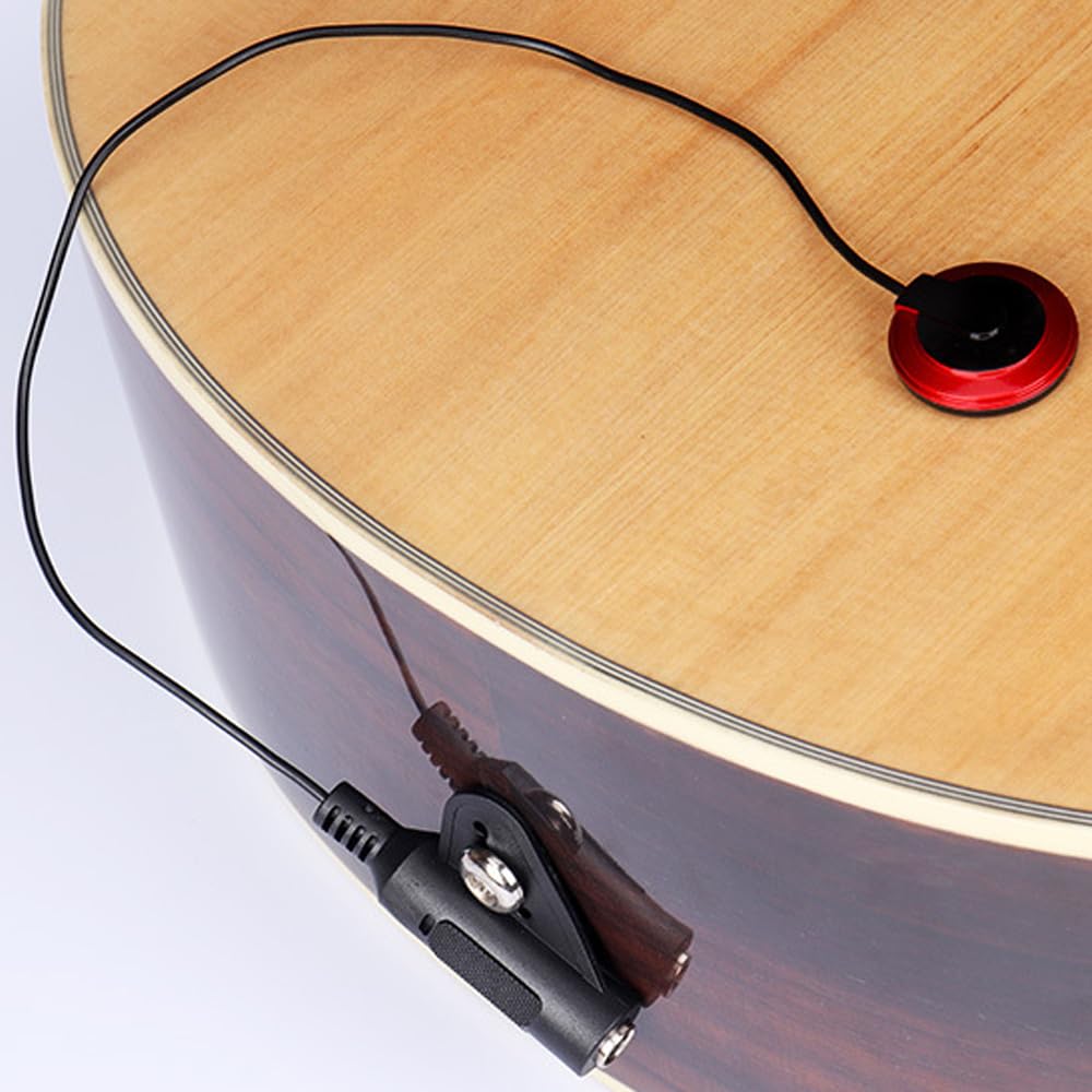 Piezo Pickup for Electric Also Great for Ukulele and Pickup Cover with External Noise Reduction Acoustic Instrument Parts Guitar, Violin, Function,