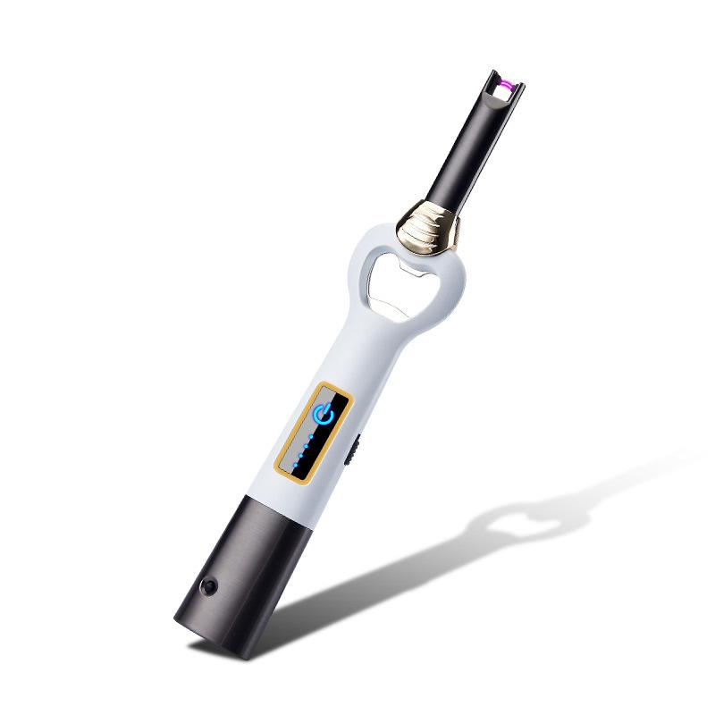 Multi Windproof Lighter BBQ Bottle Opener Arc Lighter USB Rechargeable Electric Lighter for Led Light Safety Kitchen Lighter