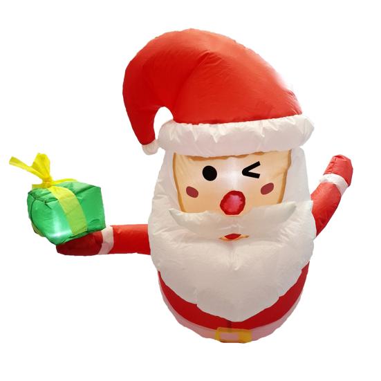 Christmas Inflatable Santa Claus Outdoor Decoration Large Lighted Blow Up Santa with Built-in LED Light for Front Back Yard Garden Lawn Outside Decor