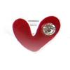[R8348] - Red 'Le Monde De Coralie' Children's Ring (heart) - 14x12mm