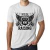 Men’s Vintage Tee Shirt Graphic T Shirt Feel The Raising Vintage White