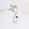 Butterfly Ring Fashion Korean Creative Size Adjustable Minority Design with Zirconium Women's Open Ring