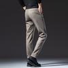 Men's Velvet Winter Pants: High-Grade Woolen, Elastic, Thick, Warm Casual Wear for Dad