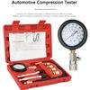 8 PCS Gasoline Engine Compression Tester Cylinder 0-300 PSI Automobile Pressure Gauge Kit with M10 M12 M14 M18 Adapter