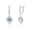 Gorgeous November Birthstone Natural Sky Blue Topaz Earrings 925 Silver Elegant Noble Birthday Gift for Ladies and Girls
