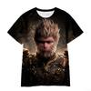 Black Myth Wukong Short Sleeved Children's Adult Clothes 3D Digital Printed Top 2024 New Loose Trendy T-shirt Ins