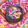 10pcs Fashion Acrylic Vertical Hole Flower Candy Beads DIY Jewelry Accessories Materials for Bracelet Necklace Making