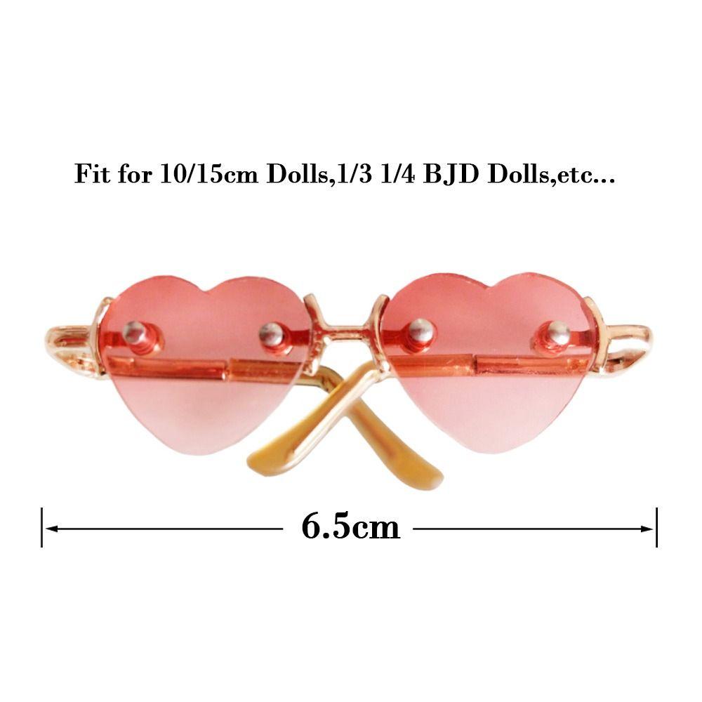 For 1/31/4 BJD Accessories Cute Heart Frame Plush Doll Eyeglasses Glasses Clothes For 10/15cm Dolls