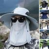 Unisex Sunhat with Detachable Front Cover Face Neck Protection Anti-UV Sunscreen Long Brim Outdoor Fishing Cycling Gardening Camping Cap