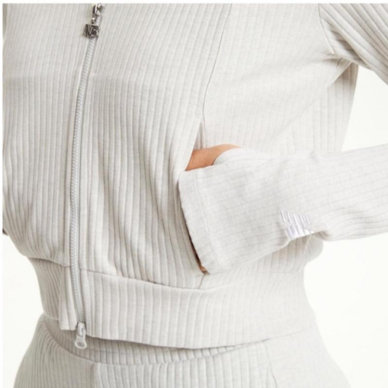 New Balance W Ribbed Collar tWo Way Zip Slim Fit nbmde3W812 Ac