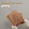 Retro Minimalist Kraft Paper Pocket Notebook with Blank Pages
