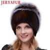 Mink Fur Hat Winter Ladies Fur Hat Natural Rabbit Rex Rabbit Fur Hat Female Fox Fur Hat New Fashion Warm Ski Hat