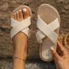 Ladies New Slippers Summer Cross Drag Fashion Hemp Rope Outer Wear Slippers Casual Sandals and Slippers