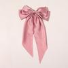 Woman New Bowknot Streamer Hairpin Chiffon Ribbon Barrette Bow Back Head Spring Clip Headwear Fashion Hair Accessories