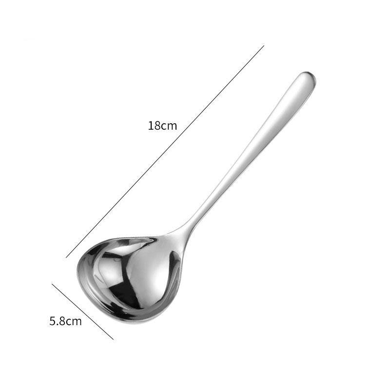 304 Stainless Steel Thicken Long Handle Spoon Home Kitchen Tableware Soup Spoons Ladle Colander Cutlery Cooking Utensils