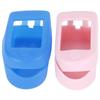 2Pcs Oximeter Cover Portable Silicone Fingertip Pulse Monitor Protector for Travel Home(Blue Pink )