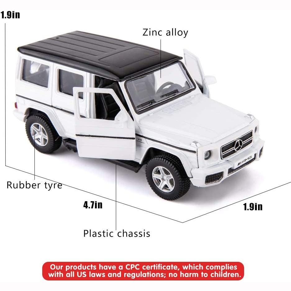 1/36 Scale G63 Casting Car Model, Zinc Alloy G Wagon Toy Car for Kids, Pull Back Vehicles Toy Car for Toddlers Kids Boys Girls Gift